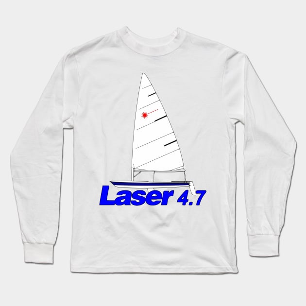 Laser 4.7 -laser sailing class dinghy- Long Sleeve T-Shirt by Regatta Merch